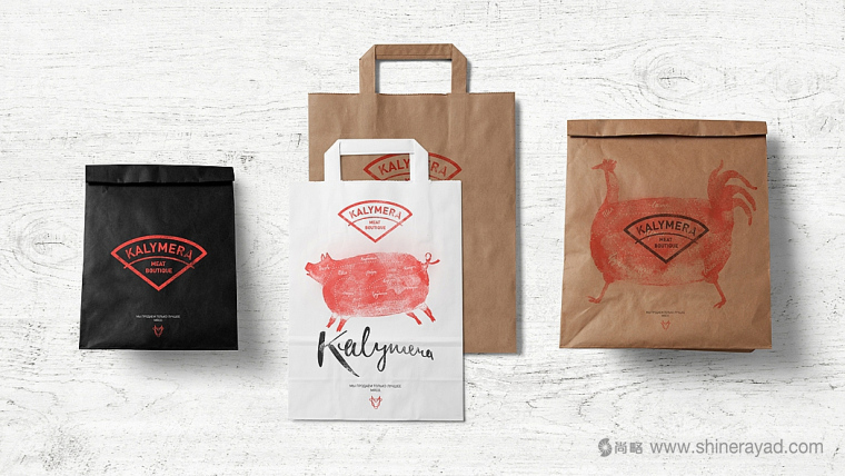 Kalymera 生鮮肉連鎖店品牌形象設計袋子設計-上海品牌形象設計公司8 Kalymera 生鮮肉連鎖店品牌形象設計袋子設計-上海品牌形象設計公司8