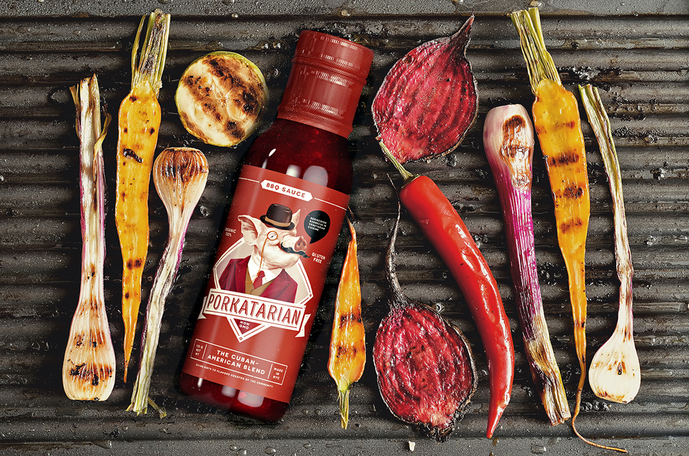 上海包裝設計公司欣賞PORKATARIAN烤肉醬素食燒烤醬包裝設計4