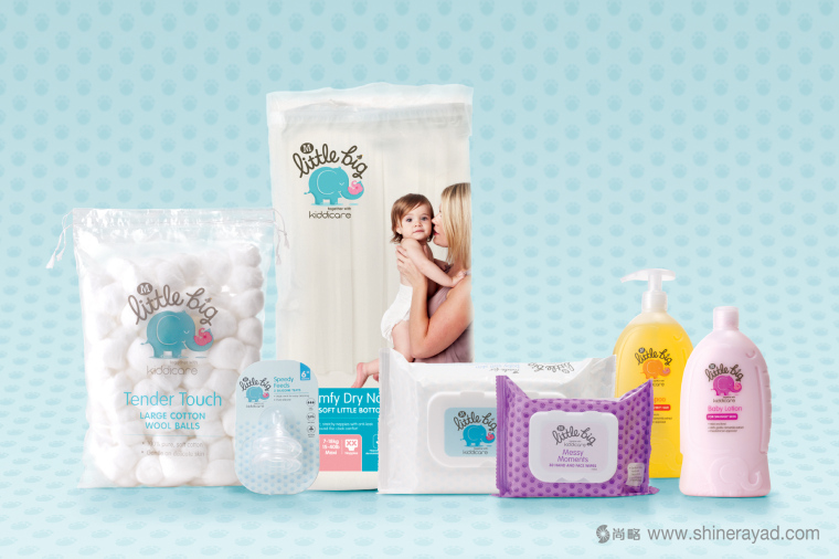 little big 嬰兒護膚品紙尿褲嬰兒用品品牌小象包裝設(shè)計-上海包裝設(shè)計公司3
