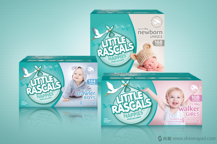 上海包裝設(shè)計(jì)公司-LITTLE RASCALS 嬰兒尿布品牌包裝設(shè)計(jì)3