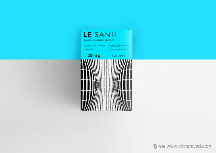 LE SANTI 幾何線條風美體塑身減肥產(chǎn)品包裝設計-上海包裝設計公司設計欣賞4