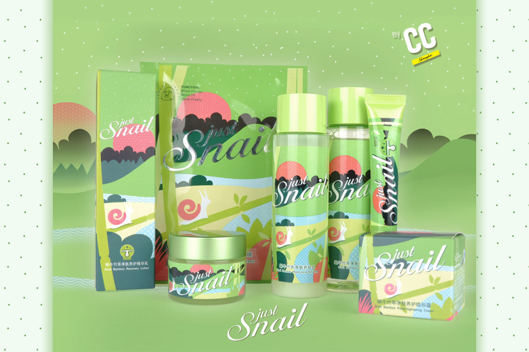 上海包裝設(shè)計(jì)公司-美麗加芬 Just Snail 蝸牛竹萃系列化妝品護(hù)膚品牌包裝設(shè)計(jì)1