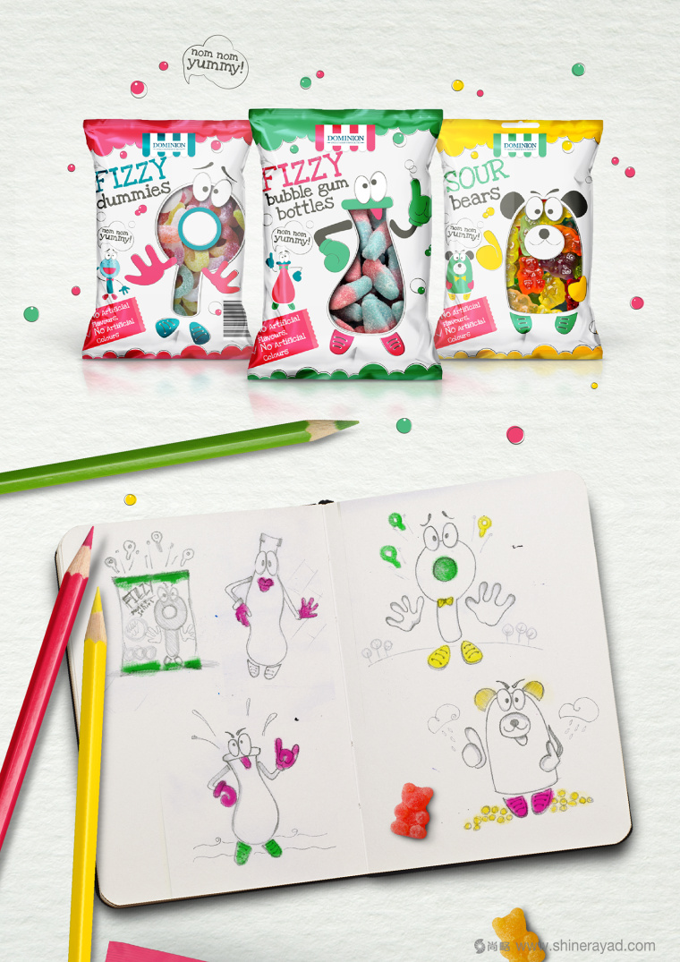 上海包裝設(shè)計公司欣賞：Fizzy 兒童QQ果糖糖果包裝設(shè)計2