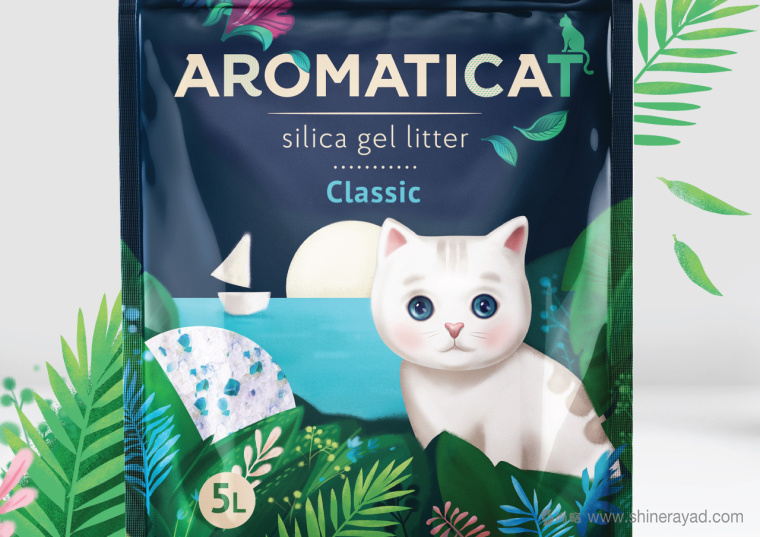 上海包裝設計公司設計欣賞AROMATICAT寵物貓貓砂包裝設計3