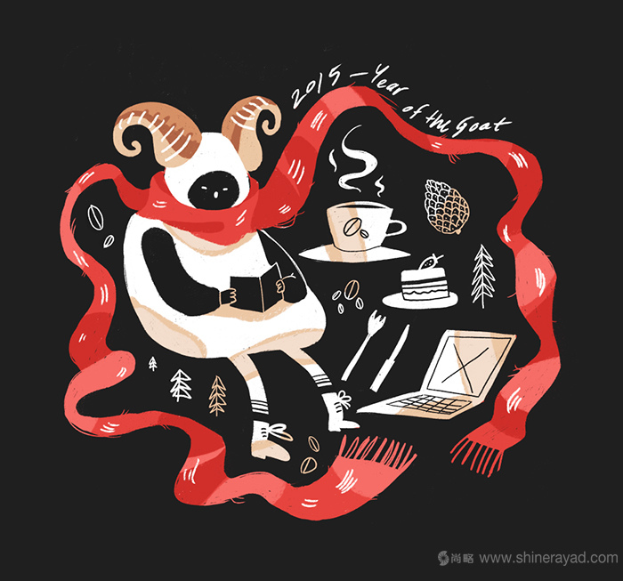 咖啡店羊年品牌形象設(shè)計(jì)插畫設(shè)計(jì)-上海餐飲品牌設(shè)計(jì)公司10