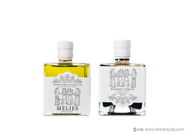 MELIES 梅里愛橄欖油食用醋套裝包裝設計-上海包裝設計公司國外設計欣賞3
