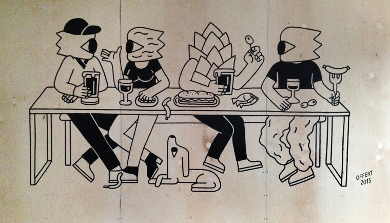 4Hops 啤酒酒吧logo設(shè)計(jì)餐廳VI形象線條插畫設(shè)計(jì)-上海logo設(shè)計(jì)公司設(shè)計(jì)收藏10