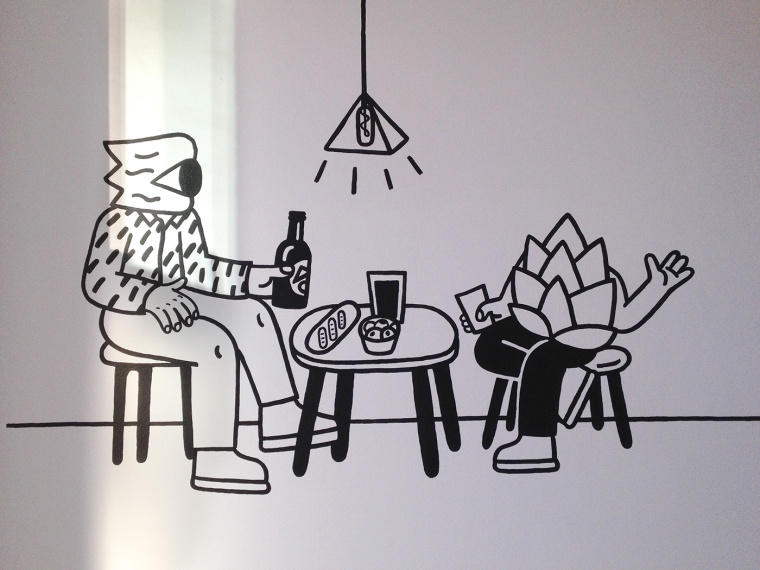 4Hops 啤酒酒吧logo設(shè)計(jì)餐廳VI形象線條插畫設(shè)計(jì)-上海logo設(shè)計(jì)公司設(shè)計(jì)收藏4