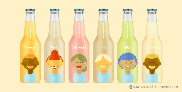 可愛風(fēng)格 THIRSTY 氣泡酒包裝設(shè)計(jì)人物插畫設(shè)計(jì)-上海包裝設(shè)計(jì)公司欣賞3