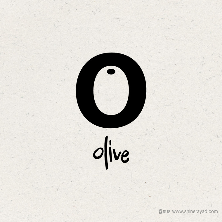 有創(chuàng)意的O Olive橄欖油logo設(shè)計-上海logo設(shè)計公司1