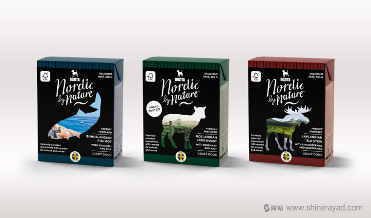 上海包裝設(shè)計公司設(shè)計研究：大自然動物篇 BOZITA 狗糧貓糧寵物食品包裝設(shè)計5