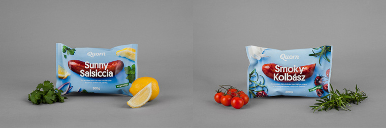 上海食品包裝設計公司設計欣賞：Quorn 素食火腿香腸肉類包裝設計7