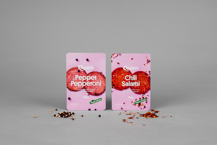 上海食品包裝設計公司設計欣賞：Quorn 素食火腿香腸肉類包裝設計12