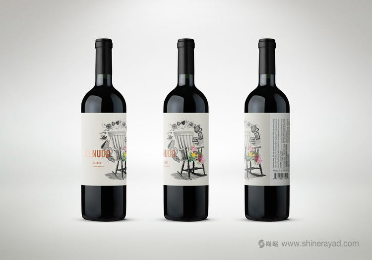 EL NUDO MALBEC 葡萄酒包裝設(shè)計(jì)手繪插畫風(fēng)格酒標(biāo)標(biāo)簽設(shè)計(jì)-上海包裝設(shè)計(jì)公司2