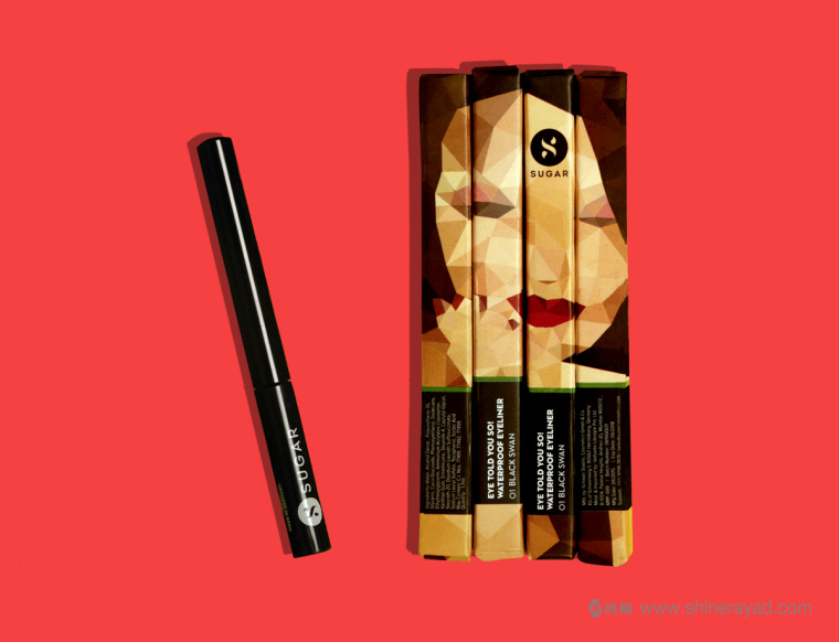 Sugar 品牌三角美女插畫美容彩妝化妝品包裝設(shè)計(jì)-上海包裝設(shè)計(jì)公司4