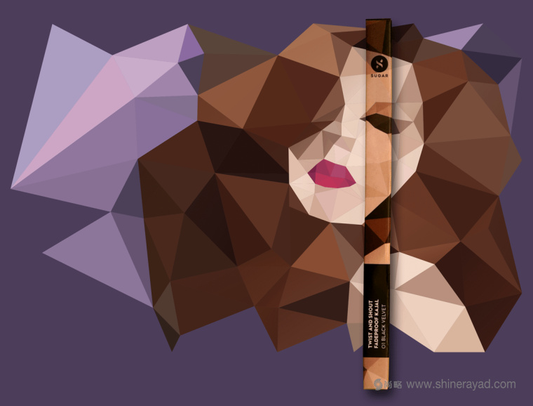 Sugar 品牌三角美女插畫美容彩妝化妝品包裝設計-上海包裝設計公司10