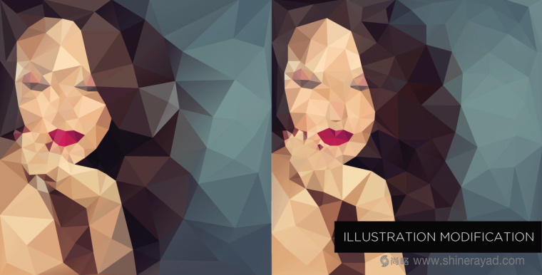 Sugar 品牌三角美女插畫美容彩妝化妝品包裝設計-上海包裝設計公司17