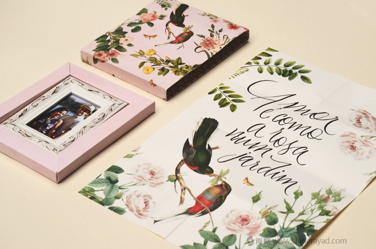 國(guó)外婚禮邀請(qǐng)函物料花鳥(niǎo)插畫(huà)設(shè)計(jì)藝術(shù)設(shè)計(jì)-上海品牌策劃設(shè)計(jì)公司9