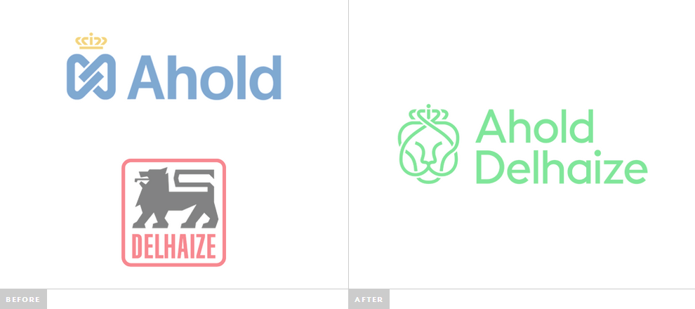 歐洲超市零售巨頭Ahold Delhaize集團(tuán)獅子LOGO設(shè)計(jì)2
