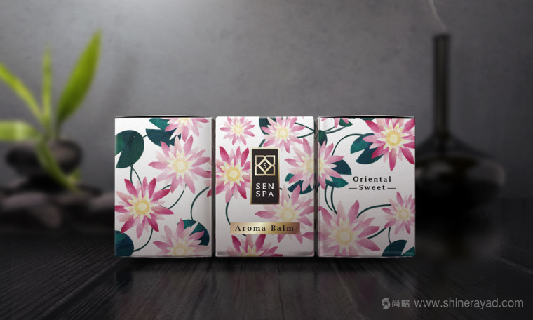 花卉插畫設計風格 SENSPA 唇膏外包裝盒設計-上海包裝設計公司設計欣賞7