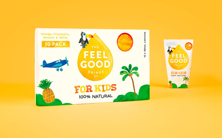 純凈自然風(fēng)格 Feel Good 果汁飲料包裝設(shè)計(jì)品牌推廣