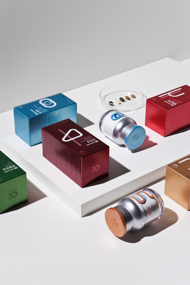 幾何人體器官圖標(biāo)風(fēng)格的KGK 營養(yǎng)保健品品牌包裝設(shè)計(jì)