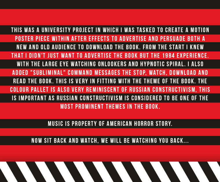 壓抑而痛苦的《一九八四》循環(huán)動(dòng)態(tài)海報(bào)設(shè)計(jì)-上海海報(bào)設(shè)計(jì)公司
