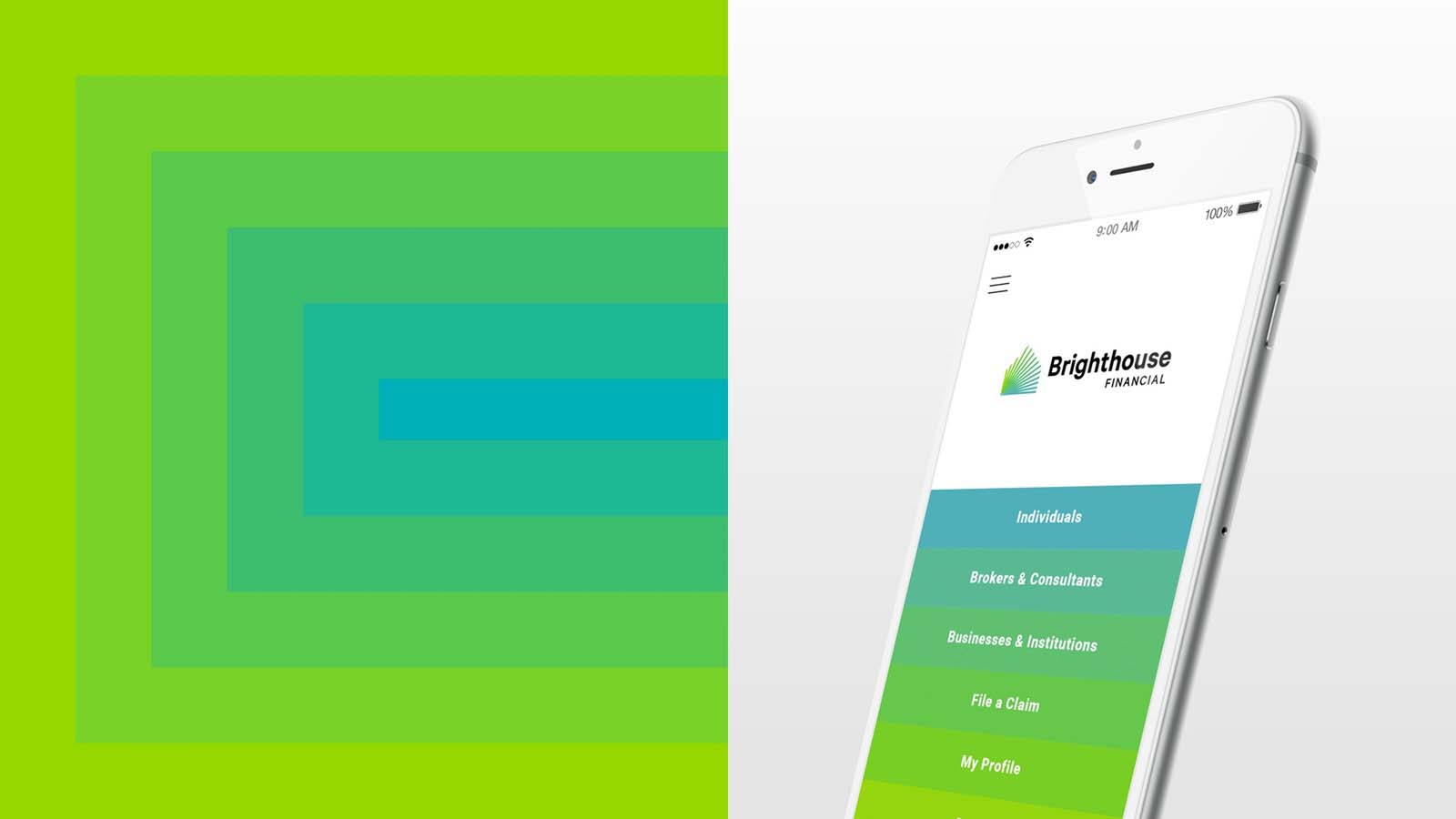 活力與樂觀的BRIGHTHOUSE 金融公司品牌全案視覺形象VI設(shè)計(jì)-手機(jī)界面設(shè)計(jì)