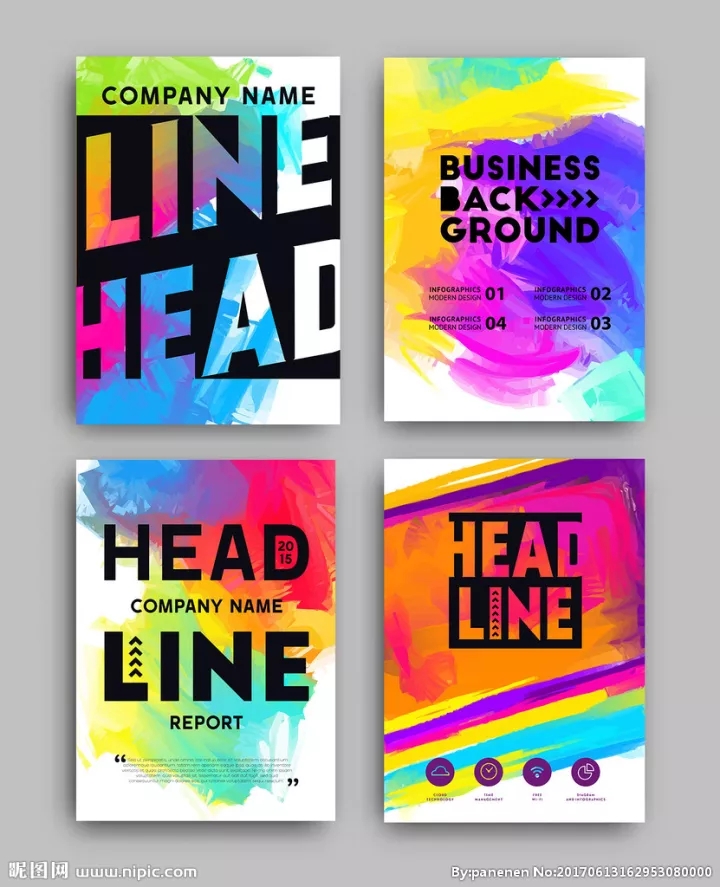 2018平面設(shè)計(jì)師必知的版式設(shè)計(jì)方法和趨勢(shì)-顏色漸變√ ，色彩堆疊O