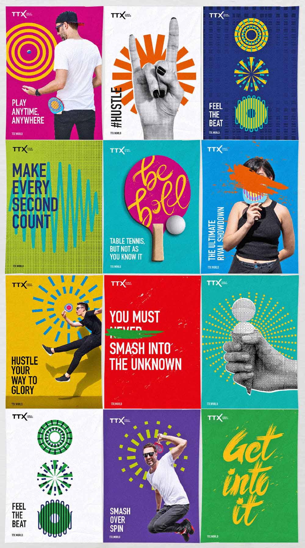 絢麗奔放的運動標識logo設(shè)計--TTX乒乓球運動品牌形象設(shè)計