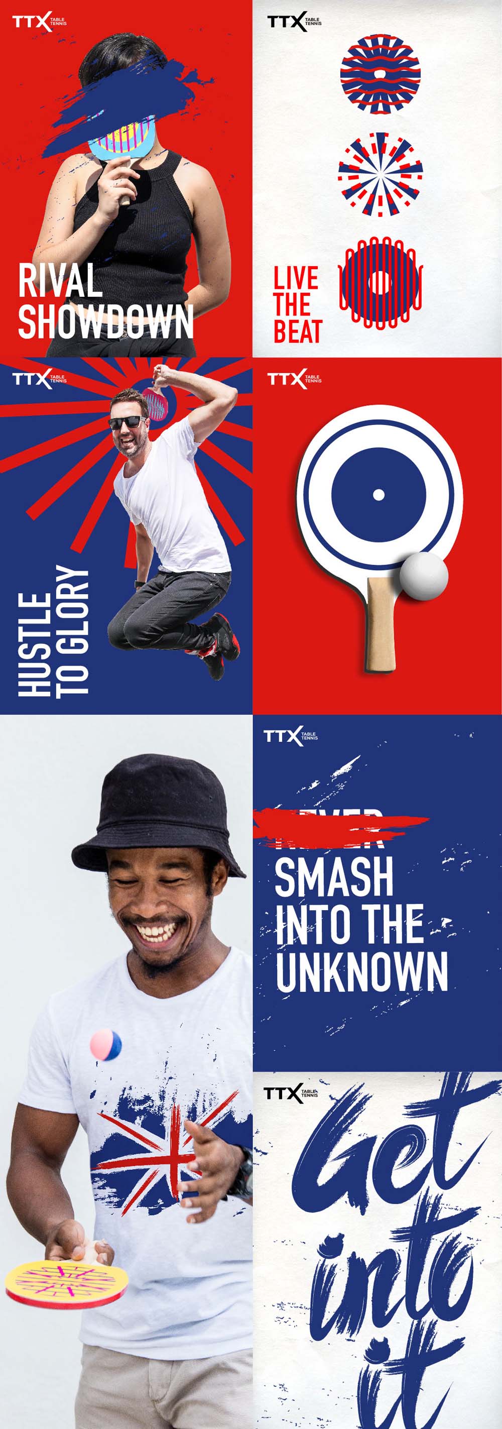 絢麗奔放的運動標識logo設(shè)計--TTX乒乓球運動品牌形象設(shè)計