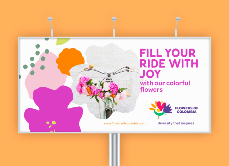 千變萬化的哥倫比亞鮮花出口商協(xié)會標志設計VI設計