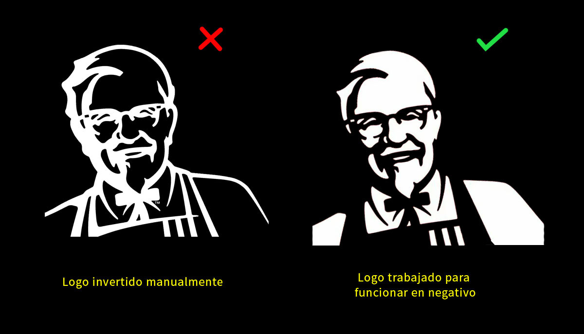 反白標(biāo)志如何設(shè)計-肯德基標(biāo)志