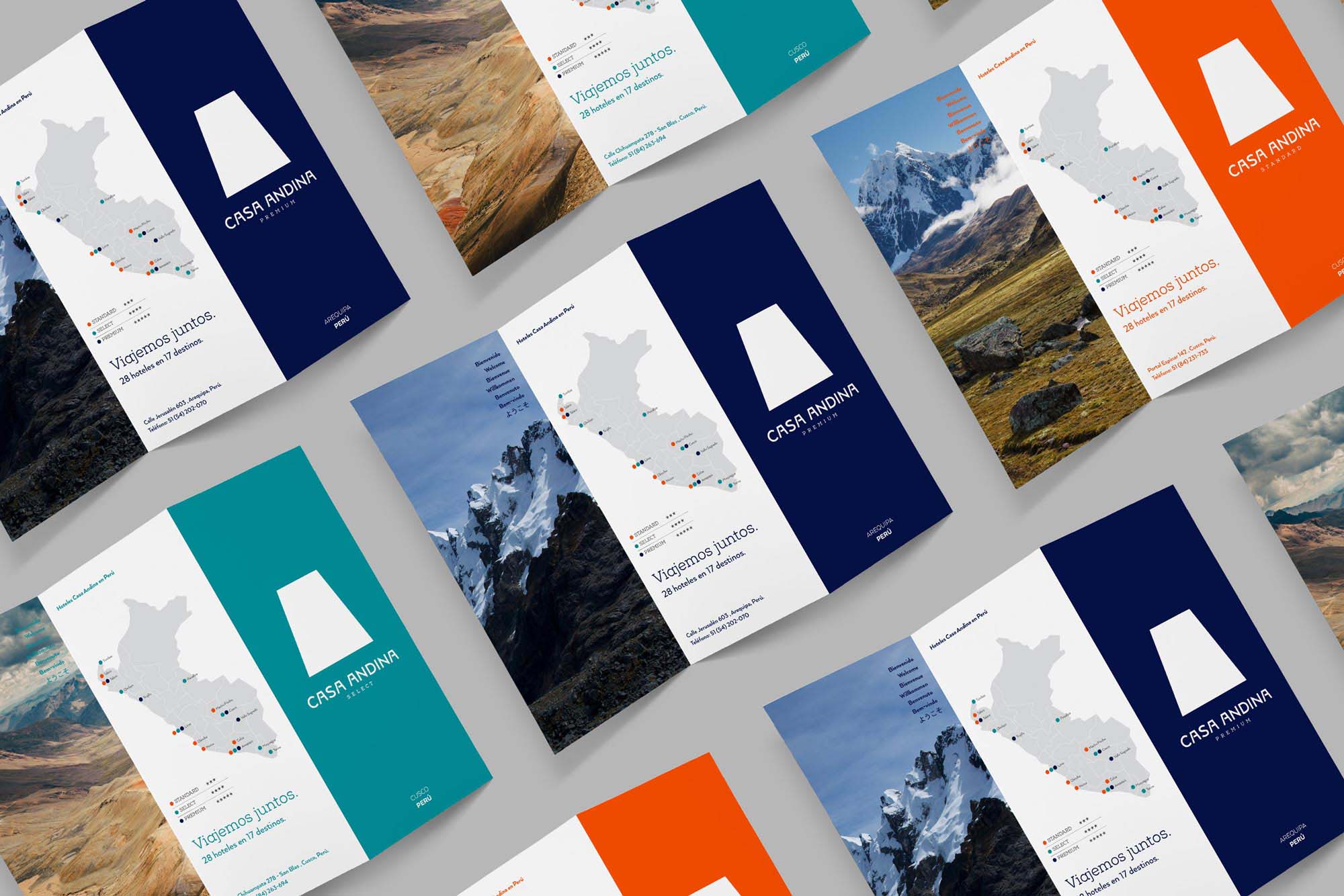 簡(jiǎn)約幾何圖形logo及vi設(shè)計(jì)-Casa Andina旅游文化產(chǎn)業(yè)新品牌形象設(shè)計(jì)