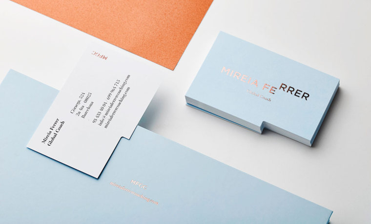 尊貴而優(yōu)雅的生活教練Mireia Ferrer品牌VI形象設(shè)計-名片設(shè)計