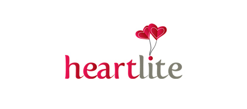 表達(dá)愛情愛心的心形logo設(shè)計-HEARTLITE 花朵心logo