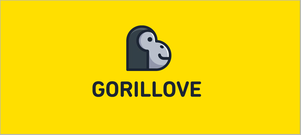 猩猩+心標(biāo)志設(shè)計-上海標(biāo)志設(shè)計公司