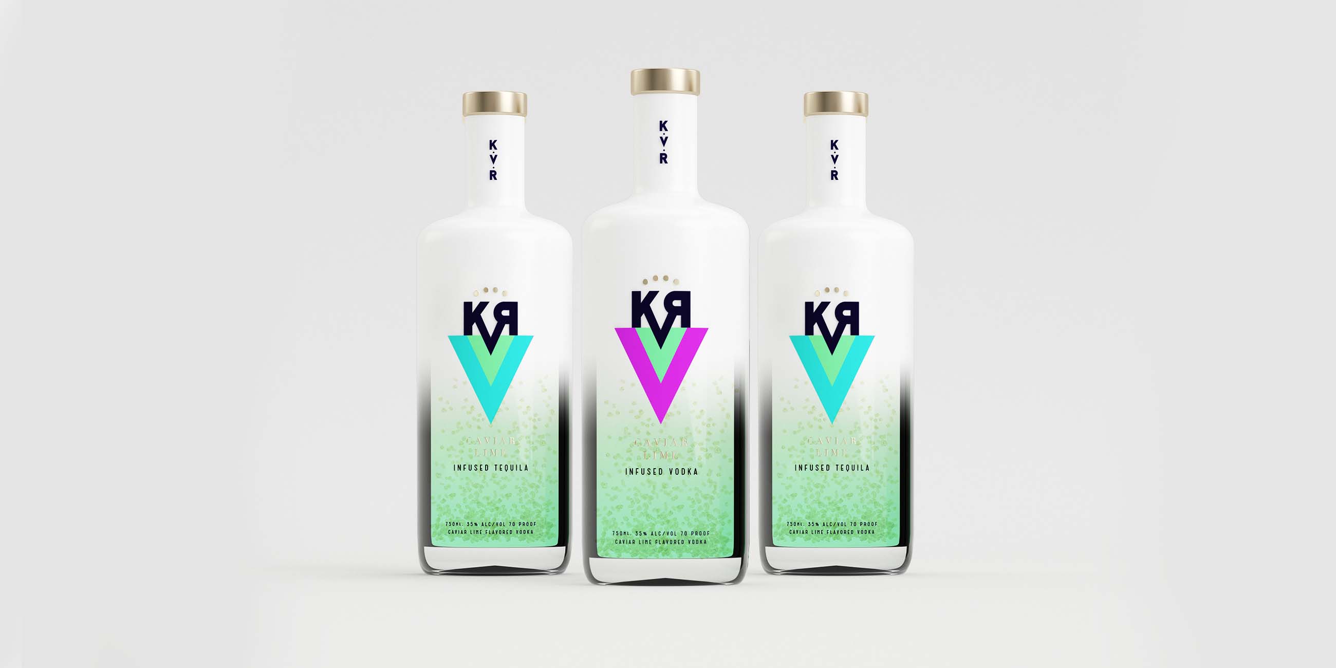 KVR酒精飲料品牌設(shè)計(jì)包裝設(shè)計(jì)，互補(bǔ)色箭頭符號(hào)，讓包裝超有識(shí)別性