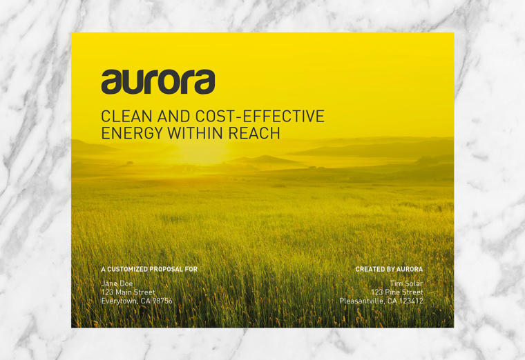 AURORA 太陽能公司PPT演示模板設計-上海品牌設計公司