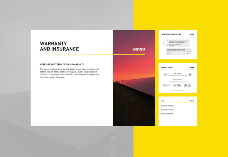 AURORA 太陽能公司PPT演示模板設計-上海品牌設計公司