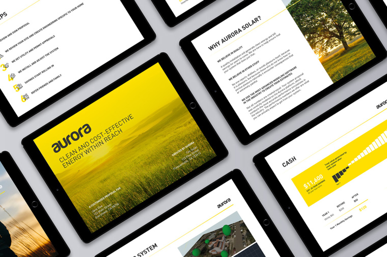 AURORA 太陽能公司PPT演示模板設計-上海品牌設計公司