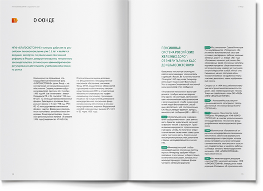 疊加動態(tài)色塊Blagosostoyanie養(yǎng)老金基金公司年度報告（年報）宣傳冊設(shè)計