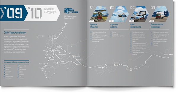 TransContainer 俄羅斯集裝箱貨運營運商年度報告（年報）畫冊設(shè)計