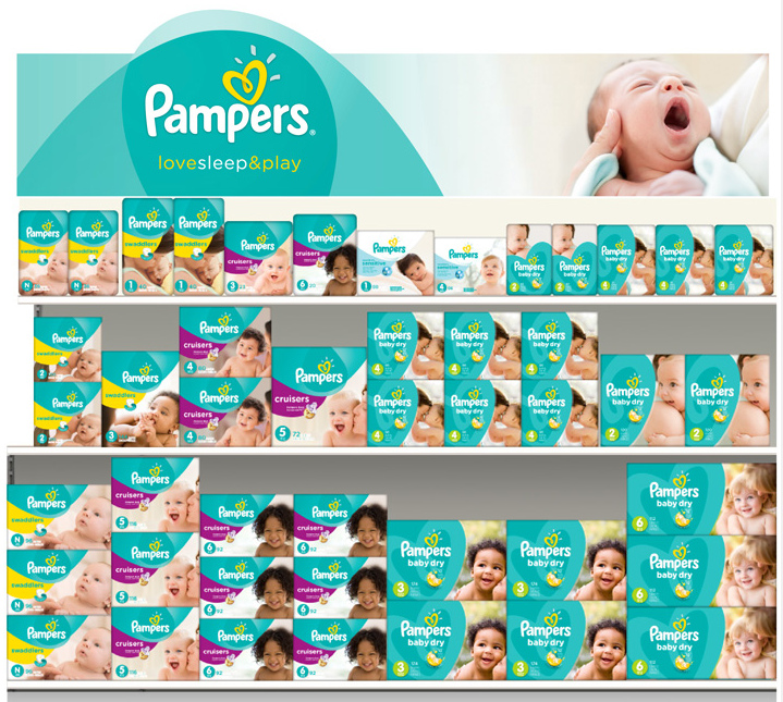 幫寶適嬰兒尿布品牌logo設(shè)計陳列設(shè)計