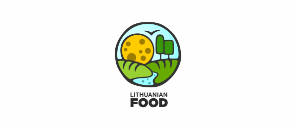 創(chuàng)意太陽logo設(shè)計(jì)靈感-立陶宛食物農(nóng)業(yè)logo