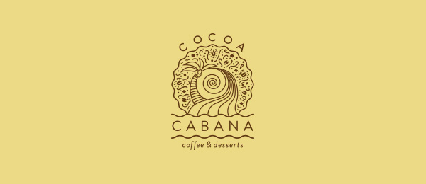 創(chuàng)意太陽logo設(shè)計(jì)靈感-咖啡店商標(biāo)可可粉小屋