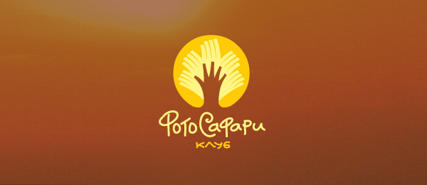 創(chuàng)意太陽logo設(shè)計(jì)靈感-PhotoSafari俱樂部手+太陽logo設(shè)計(jì)