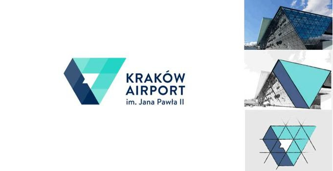 正負空間logo-Krakow Airport（克拉科夫機場）logo設(shè)計