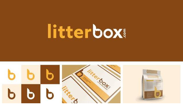 正負空間logo-Litterbox（美國在線售賣有機貓砂的公司）logo設(shè)計