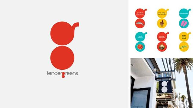幾何演繹logo-Tender Greens（美國連鎖快餐店）logo設(shè)計